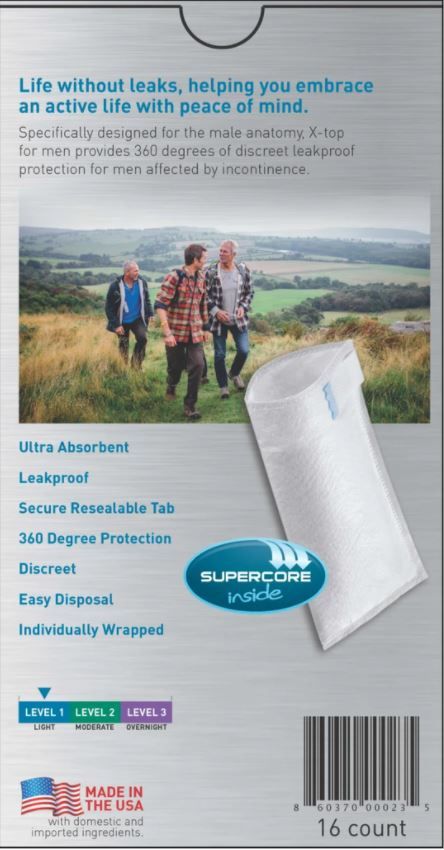 Image 2 of X-Top Absorbent Pouch, for Men