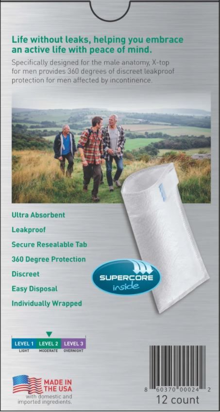 Image 4 of X-Top Absorbent Pouch, for Men
