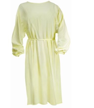 Yellow NonSterile Protective Procedure Gown