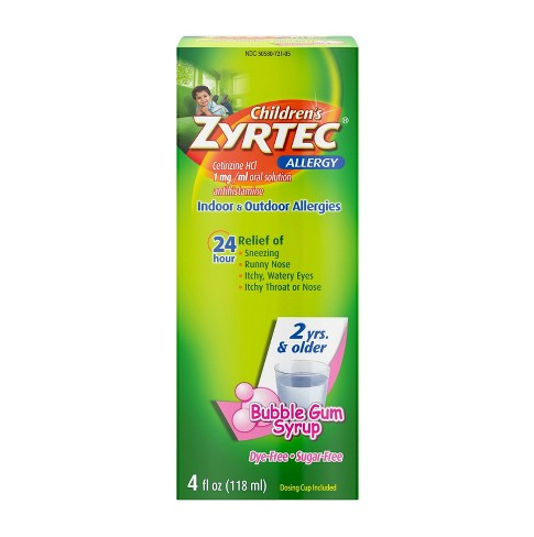Image 1 of Children's Zyrtec Liquid 5 mg Allergy Relief Syrup