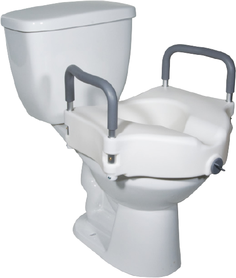 Drive Medical Raised Toilet Seat with Removable Arms | 2-n-1 Locking