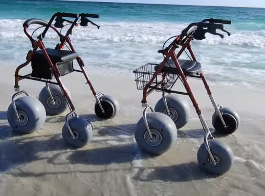 Debug Beach Wheelchairs on the Beach, Husky and Petite Frame
