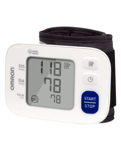 Omron 3 Series Wireless Wrist Blood Pressure Monitor (BP6100 Model) for Hypertension and High BP Checking at Home or in the Clinic