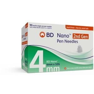 BD Nano 2nd Gen Pen Needles 4mm x 32G