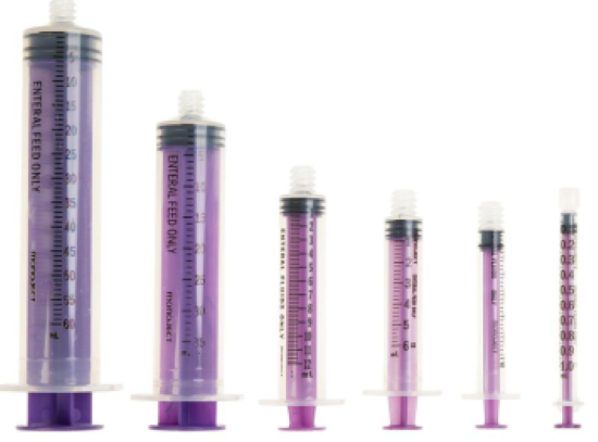 Covidien Monoject Enteral Syringes, Family of Sizes