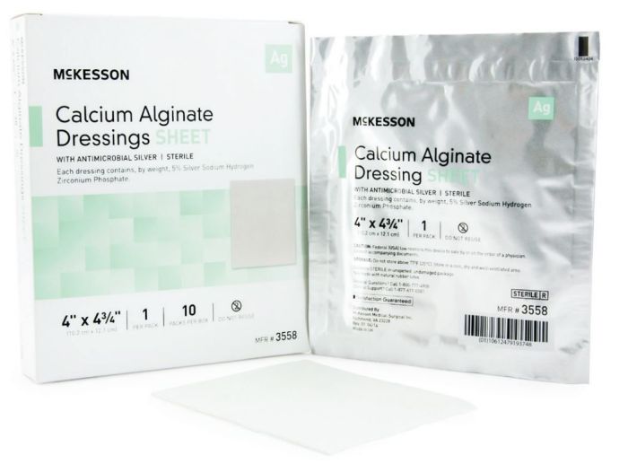 McKesson Calcium Alginate Wound Dressing with Silver Vitality Medical