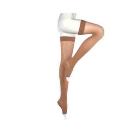 Mediven Comfort Thigh High Compression Stockings w/ Silicone Beaded Top Band OPEN TOE 15-20 mmHg main product photo