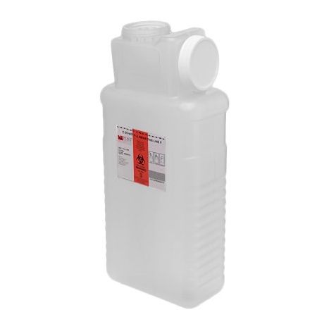 2.5 Gallon Sharps Container Post Translucent Vertical Entry - 1101-LPBW-16 main product photo