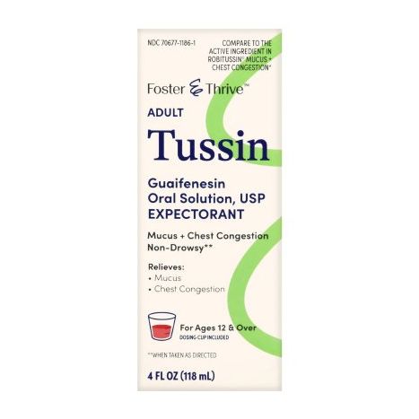 Foster & Thrive Tussin Guaifenesin Oral Solution main product photo