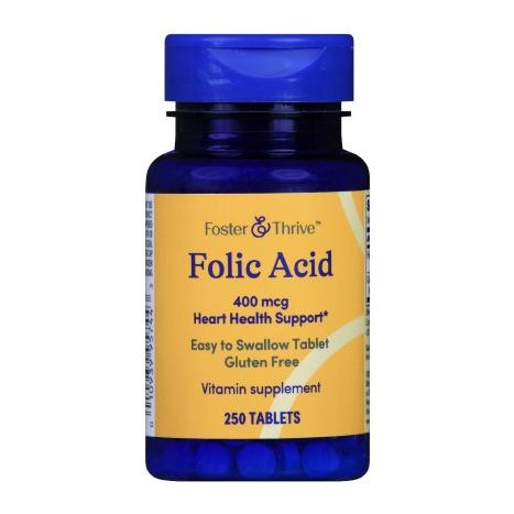 Foster & Thrive Folic Acid Tablets - Vitamin Supplement main product photo
