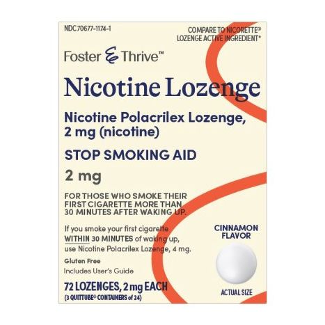 Foster & Thrive Nicotine Polacrilex Lozenges main product photo