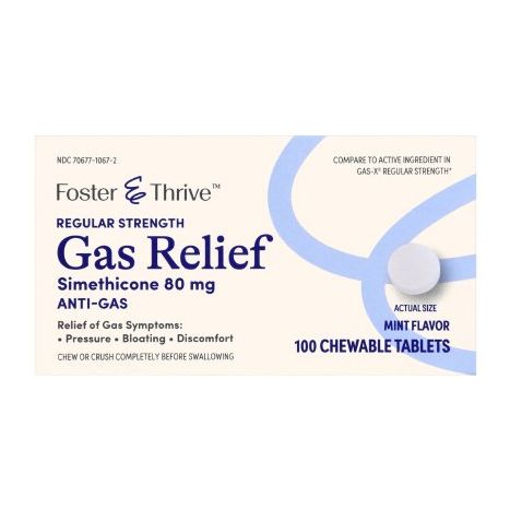 Foster & Thrive Gas Relief - 100 Chewable Tablets main product photo