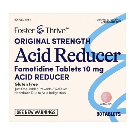 Foster & Thrive Acid Reducer Famotidine - 90 Tablets main product photo