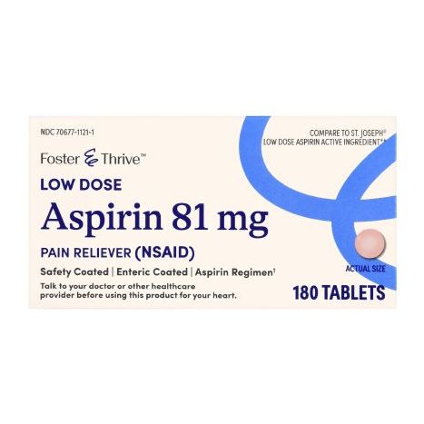 Foster & Thrive Low Dose Aspirin 81 mg - 180 Tablets main product photo