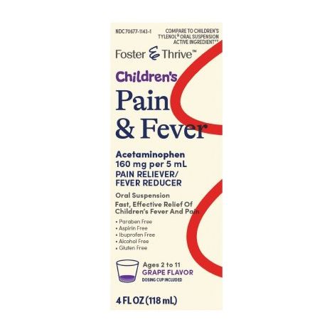 Foster & Thrive Acetaminophen - Children's Pain & Fever Relief main product photo