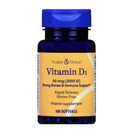 Foster & Thrive Vitamin Supplement D-3 - 50 mcg (2000 IU) main product photo