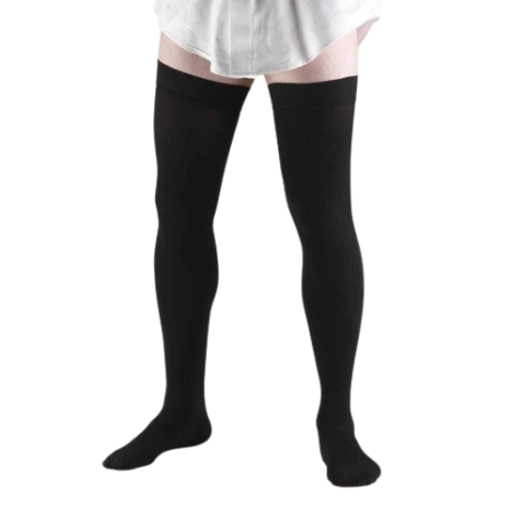 TRUFORM Men's Dress Thigh High Support Socks 20-30 mmHg main product photo