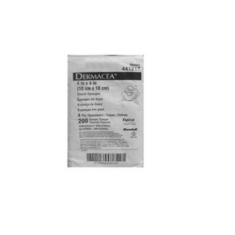 Covidien 441217 Dermacea 4 x 4 Inch Gauze Sponge 8 Ply