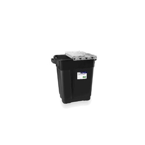 9 Gallon Recykleen Black Vertical Entry Container - 305068 main product photo