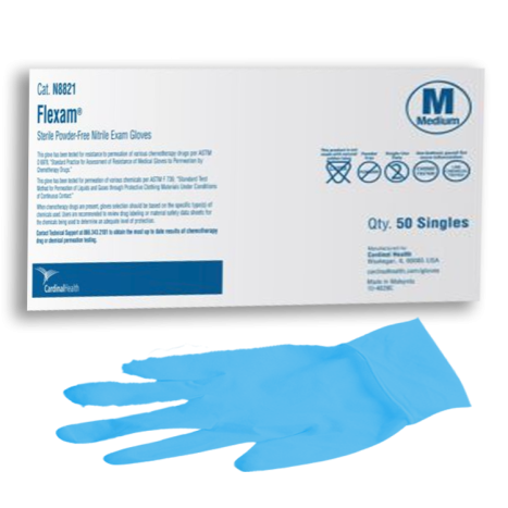 Cardinal Health Flexam Nitrile Exam Gloves - Sterile N8831