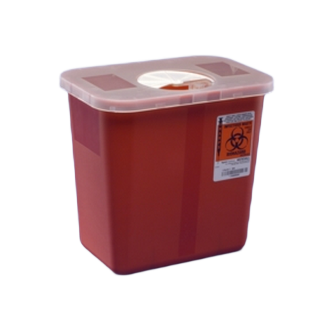 Cardinal 8970 SharpSafety 2 Gallon Red Sharps Container w
