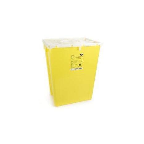 12 Gallon AP Line Yellow Chemotherapy Waste Container Vertical Entry - FGAP50MYC001 main product photo