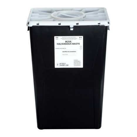 18 Gallon AP Line Black Vertical Entry Waste Container - FGAP60DBC001 main product photo