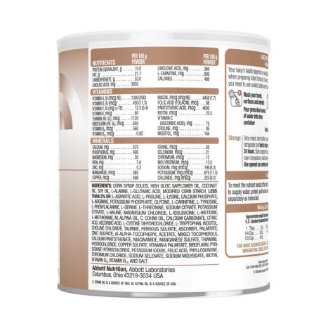 Nutrients and Ingredients List