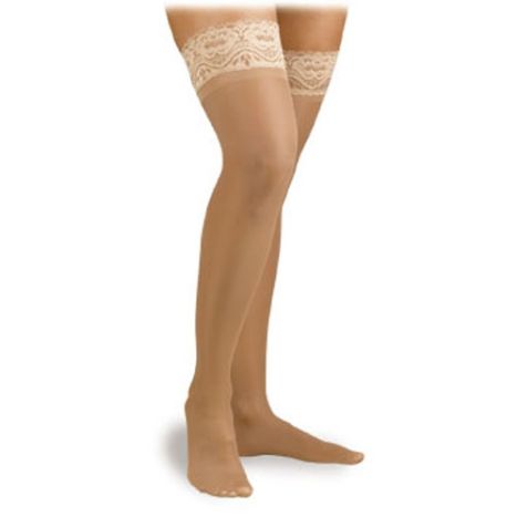 Activa Ultra-Sheer Lace Top Thigh High Compression Socks 9-12 mmHg main product photo
