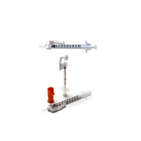 BD SafetyGlide Insulin Syringe with Needle - 0.3, 0.5, 1 ml
