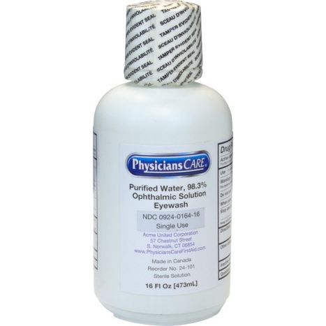 PhysiciansCare Eyewash Solution, Sterile - 16 Oz. Bottle main product photo