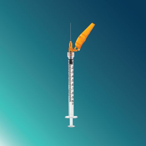 1 mL DropSafe Syringe with Safety Needle, 25G, 1 In. Needle main product photo