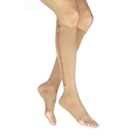 Jobst Vairox 30-40 mmHg Knee High Compression Socks with Zipper OPEN TOE main product photo