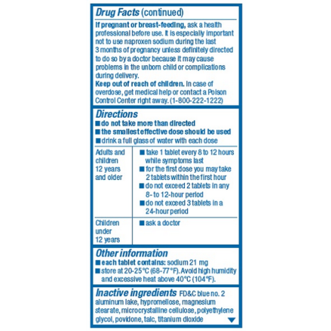 Naproxen Sodium Tablets Label