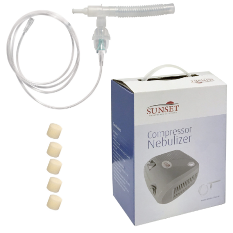 Sunset Healthcare Compressor Nebulizer with Disposable Adult Neb Kit and Filters