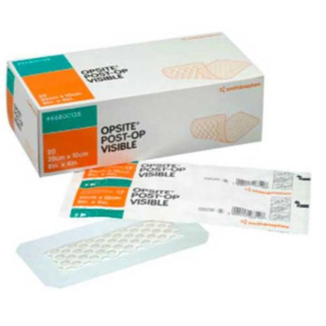 Smith & Nephew OpSite Post-Op Visible Dressing, 8 x 4 Inch