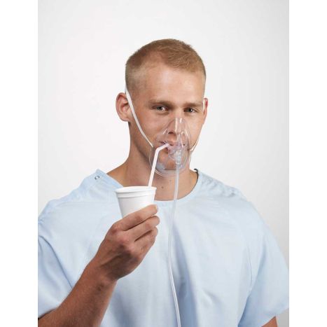 OxyMask on Patient Drinking