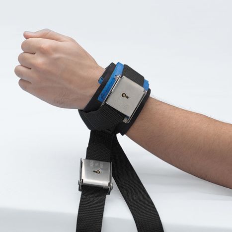Wrist with double-lock cuff applied