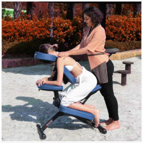 Portable Massage Chair in Use