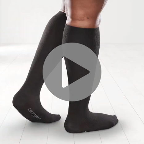 Therafirm Premium Core-Spun Moderate Support Socks with Silver, 20-30 mmHg
