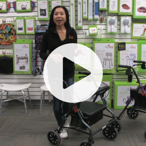 Walkersページ Nova Zoom 20-22 Rollator – Adjustable, Reliable Mobility Aid