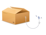 MULTI CASE SALE: 12 Inch Length, Continuous Feed, 2 Port Y, SECUR-LOK Right Angle Connector w/ Clamp (For MIC-Key Low Profile Gastrostomy Feeding Tube)