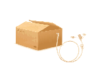 MULTI CASE SALE: 24 Inch Length, Continuous Feed, 2 Port Y, SECUR-LOK Right Angle Connector w/ Clamp (For MIC-KEY Low Profile Gastrostomy Feeding Tube)