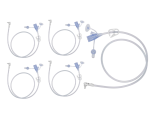 24 Inch Length, Continuous Feed, 2 Port Y, SECUR-LOK Right Angle Connector w/ Clamp (For MIC-KEY Low Profile Gastrostomy Feeding Tube)