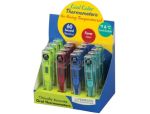Water-Resistant Thermometers with Rigid Tip, Full Storage Case, And Replaceable LR41 Battery, 16-Piece Display