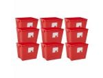 13.5 H x 17.3 W x 13 L Inch - 8 Gallon, Red