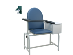 Padded Blood Drawing Chair with Cabinet and Right Side Pivot Arm