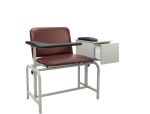 Padded Bariatric Blood Draw Chair with Cabinet and Flame Resistant Material