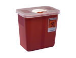 2 Gallon Red: 10 in. x 7.25 in. x 10.5 in. with Rotor Lid