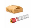 3.5 mL, Pull Cap Tube, 13 x 75mm, Red Cap With Yellow Ring CaSE OF 1200